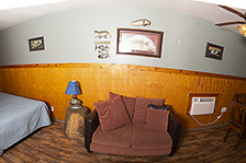 Overview "stitched" picture of the cabin's main areas