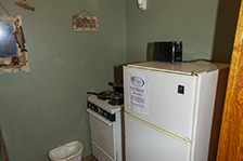 Picture of the cabin's kitchen area