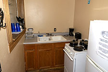 Picture of the cabin's kitchen area